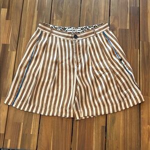 Scotch & Soda Brown Striped Women's Shorts